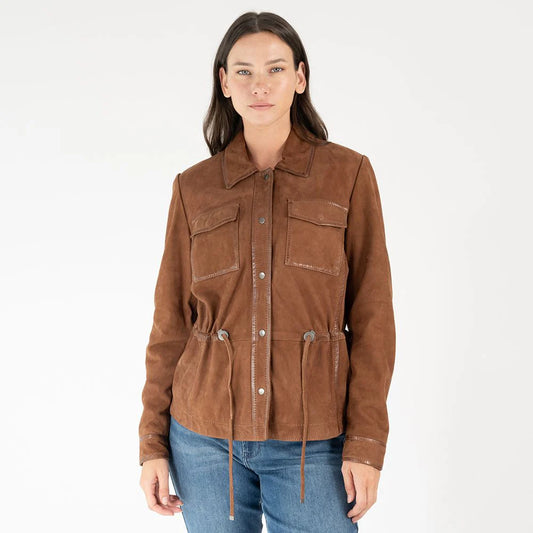Amaly Leather Jacket (Brown)