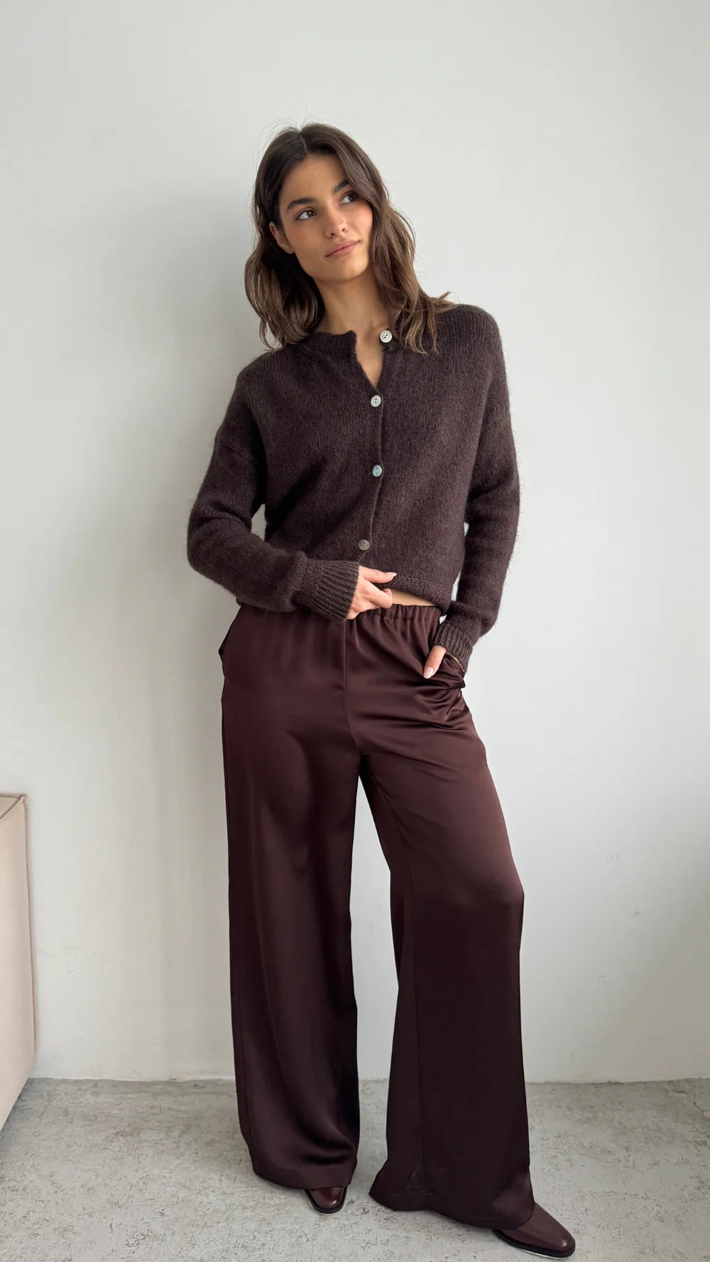 Reyna Cardigan (Dark Espresso)