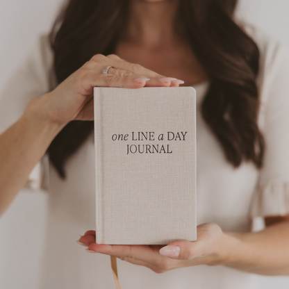 One Line A Day Fabric Journal (Tan)