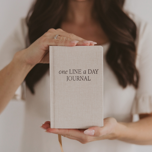 One Line A Day Fabric Journal (Tan)