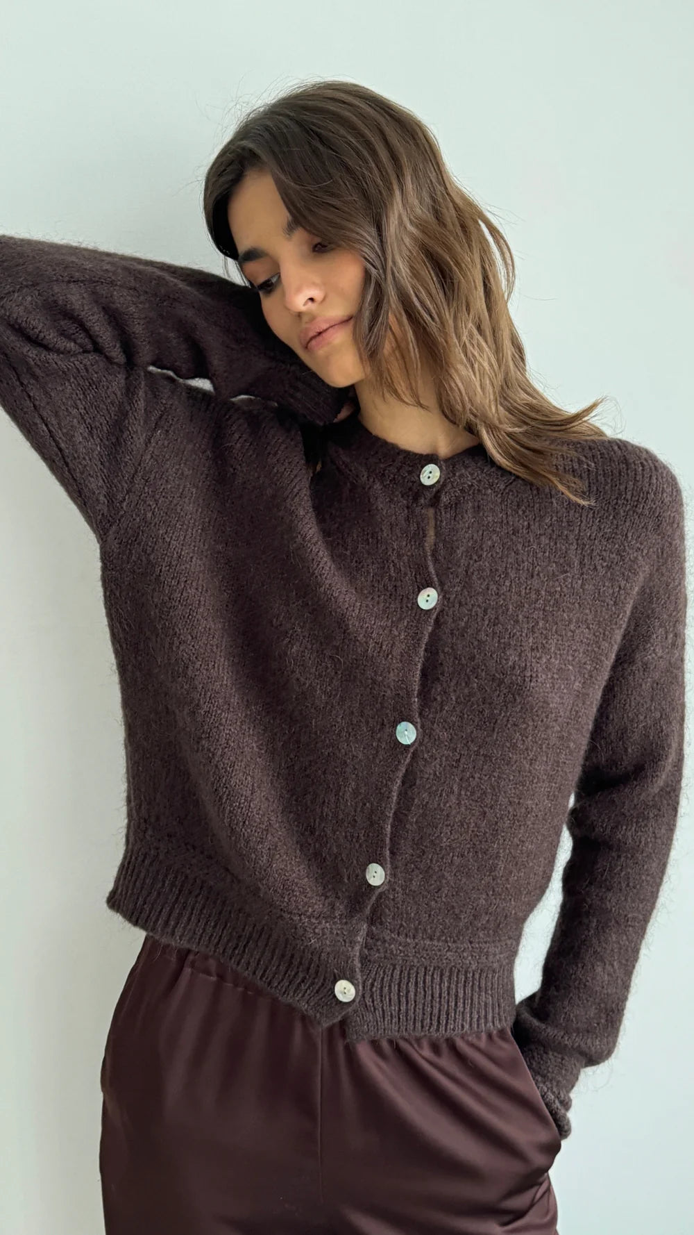 Reyna Cardigan (Dark Espresso)