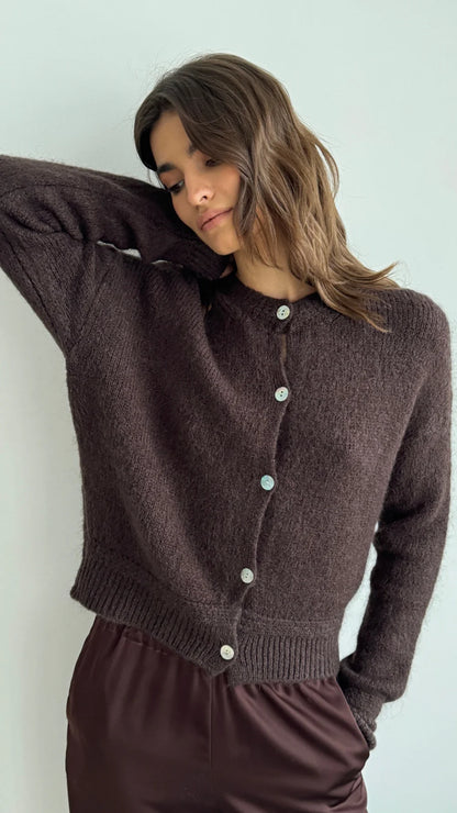 Reyna Cardigan (Dark Espresso)
