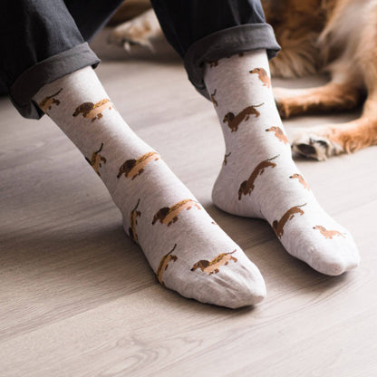Women's Wiener Dog Hot Dog Crew Socks