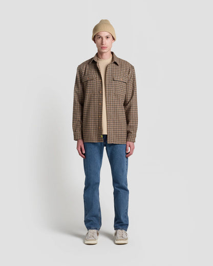Hudson Long Sleeve Overshirt (Tan)