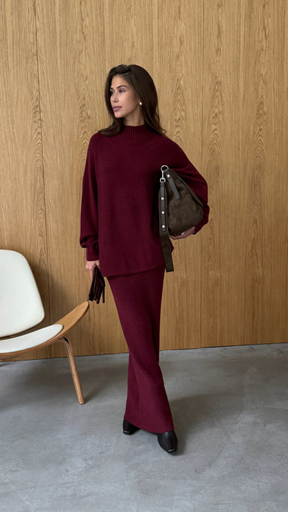 Alma Sweater (Dark Cherry)