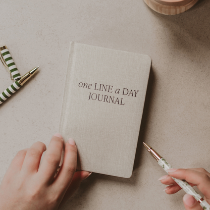 One Line A Day Fabric Journal (Tan)