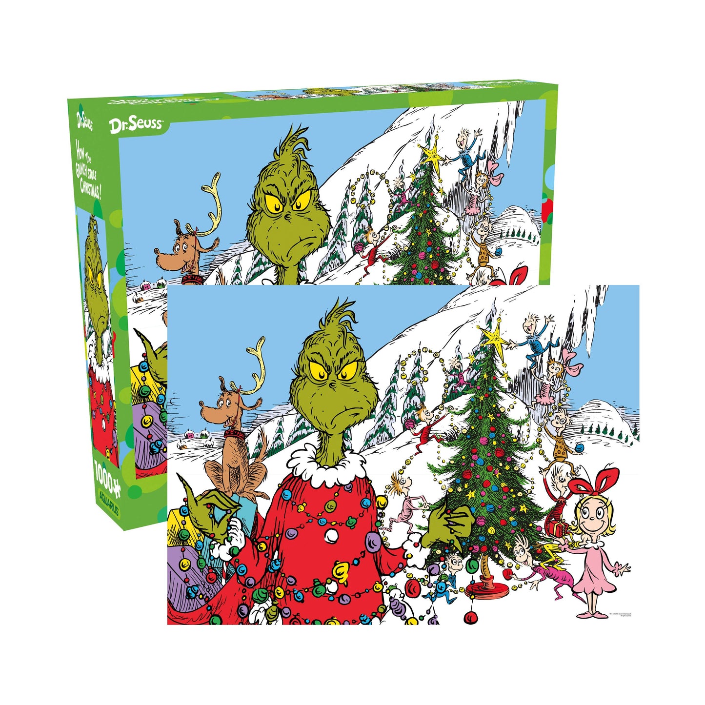 Grinch Christmas Glitter Snow Jigsaw Puzzle (1000 pieces)