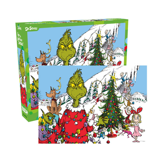 Grinch Christmas Glitter Snow Jigsaw Puzzle (1000 pieces)