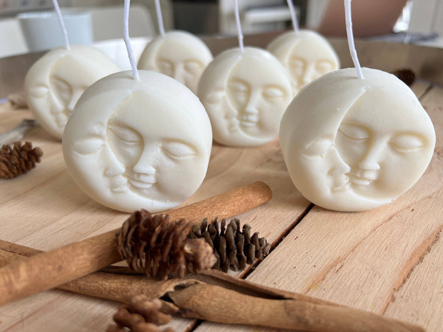 Moon Face Soy Wax Candle (Unscented)