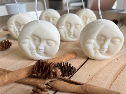 Moon Face Soy Wax Candle (Unscented)