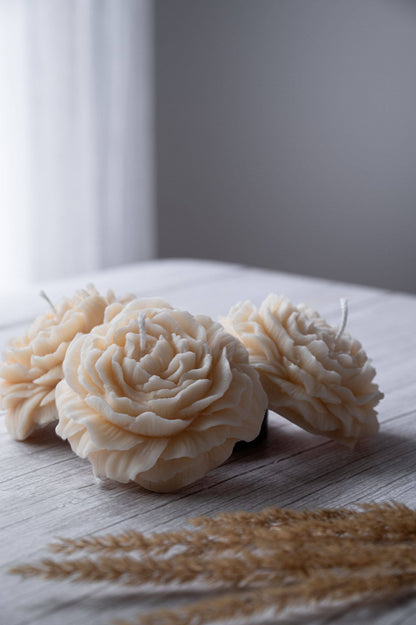 Peony Flower Candle (Unscented)
