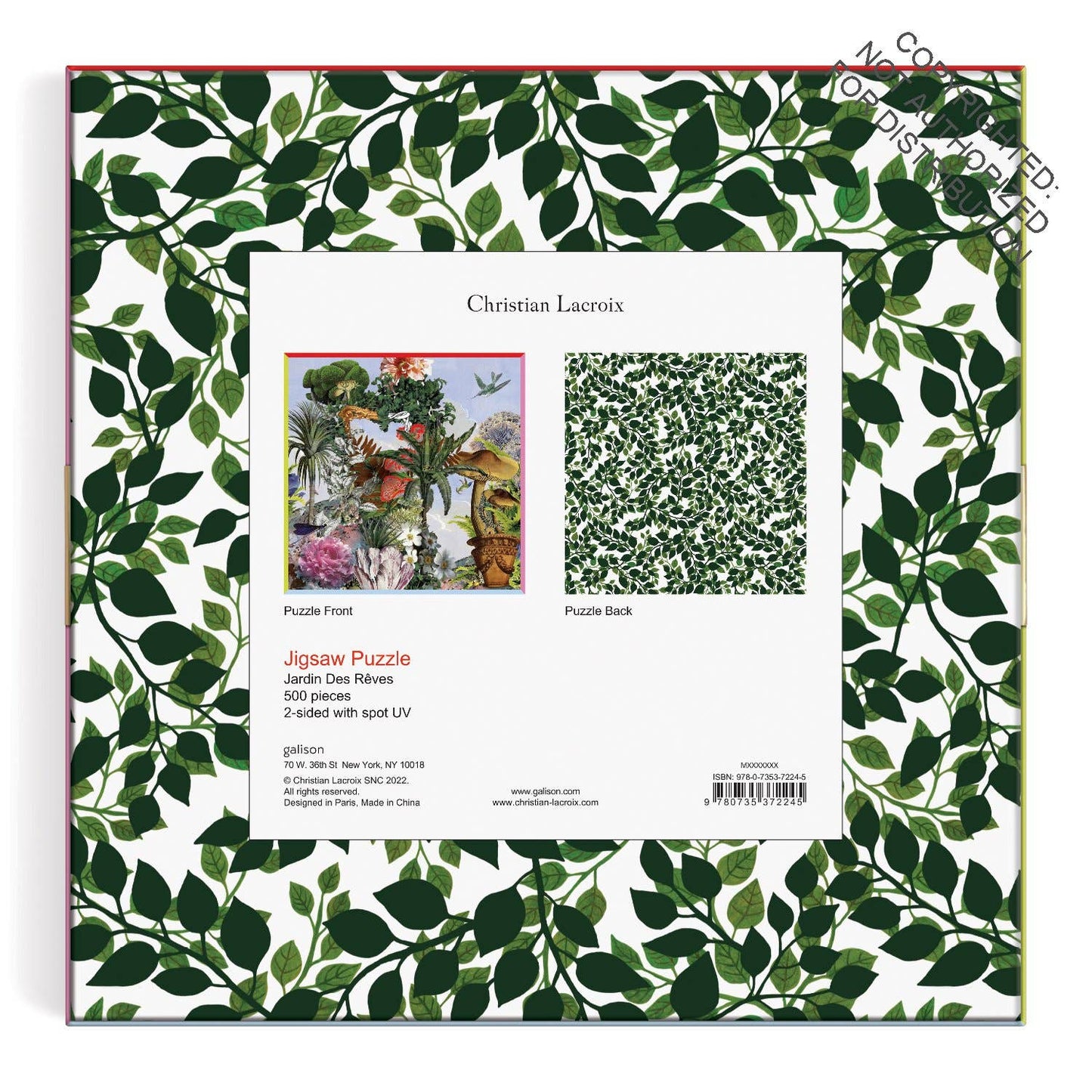 Christian Lacroix Jardin Des Reves 500 Piece Double-Sided Puzzle