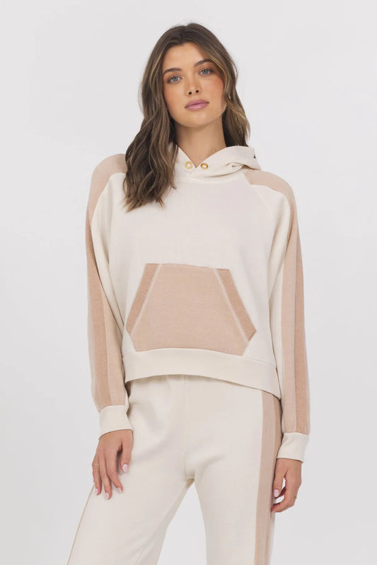 Colour Block Hoodie (Coconut)