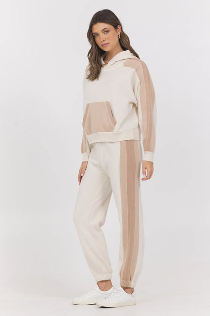 Colour Block Hoodie (Coconut)