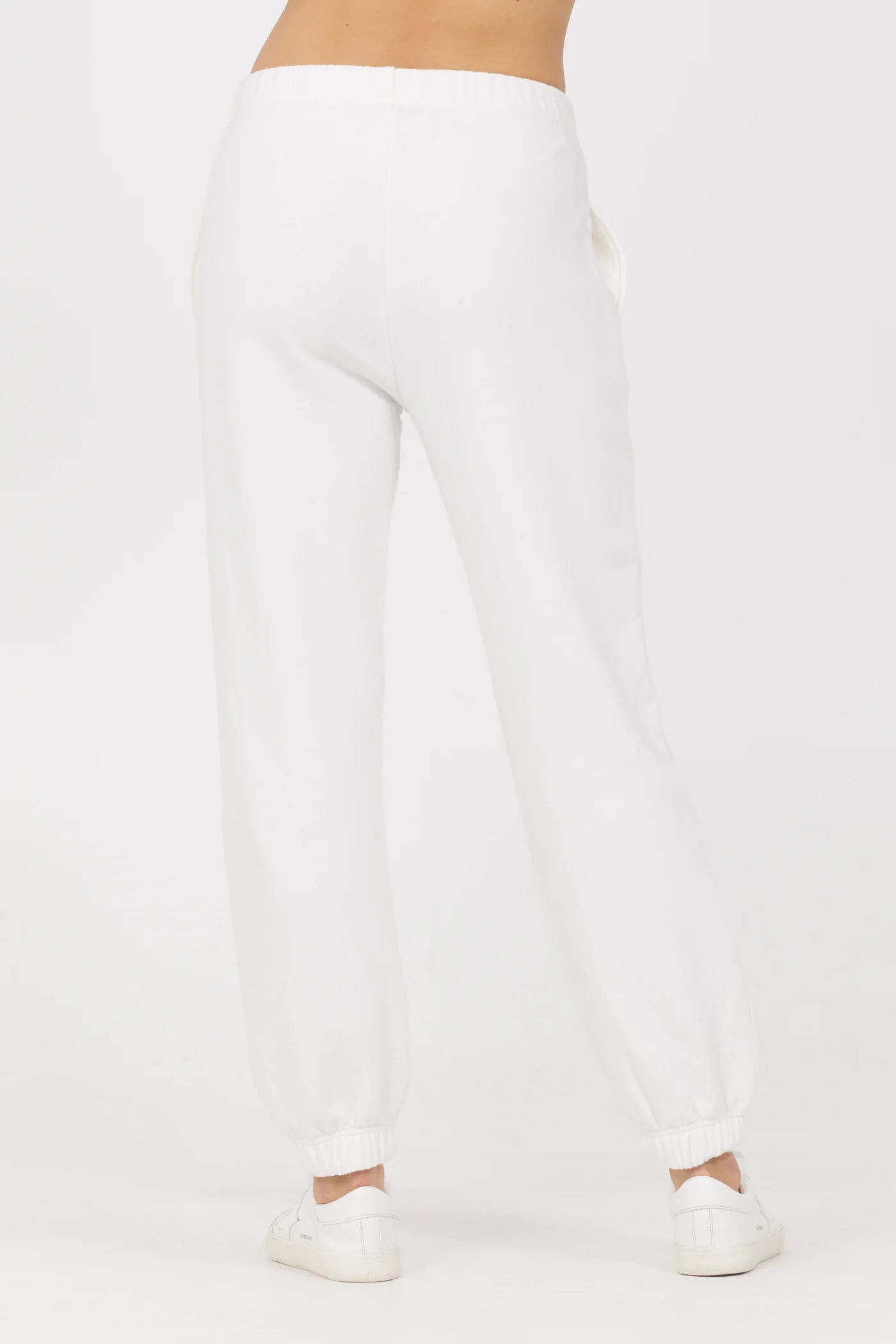 Embroidered Heart Sweatpants (White)