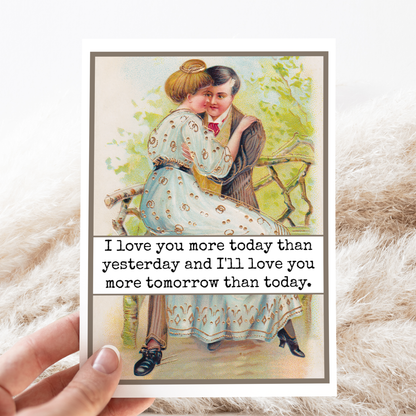 Love You More Love Card