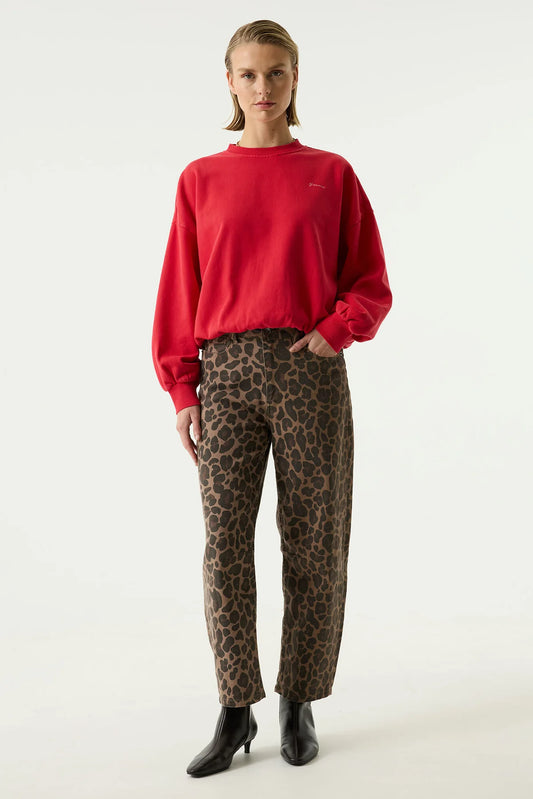 Chyla Barrel Jean (Leopard)