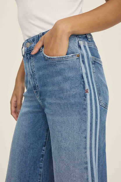 NCE Wide Leg Jean (White Stripes)