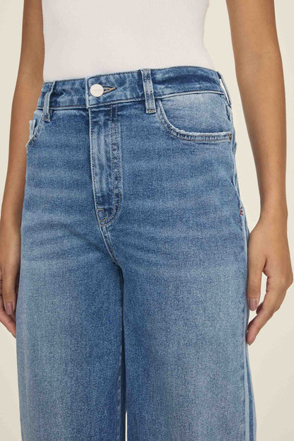 NCE Wide Leg Jean (White Stripes)