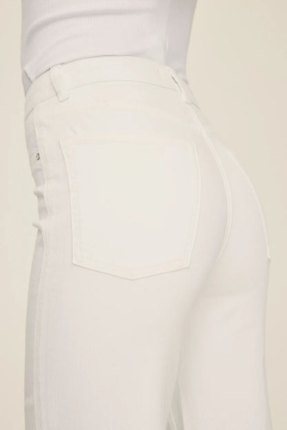 ICN Cropped Wide Leg Jean (Optic)