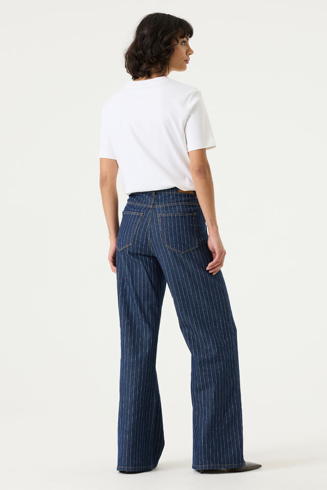Celia Wide Pinstripe Jean