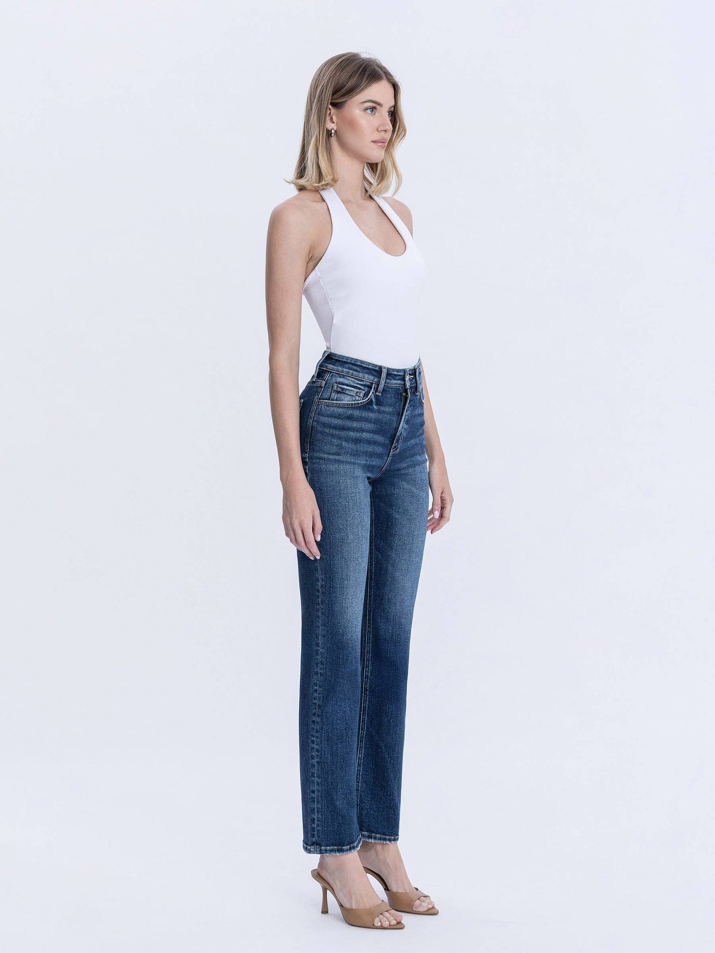 Victoria High Rise Straight Jeans (Celestial Glow)