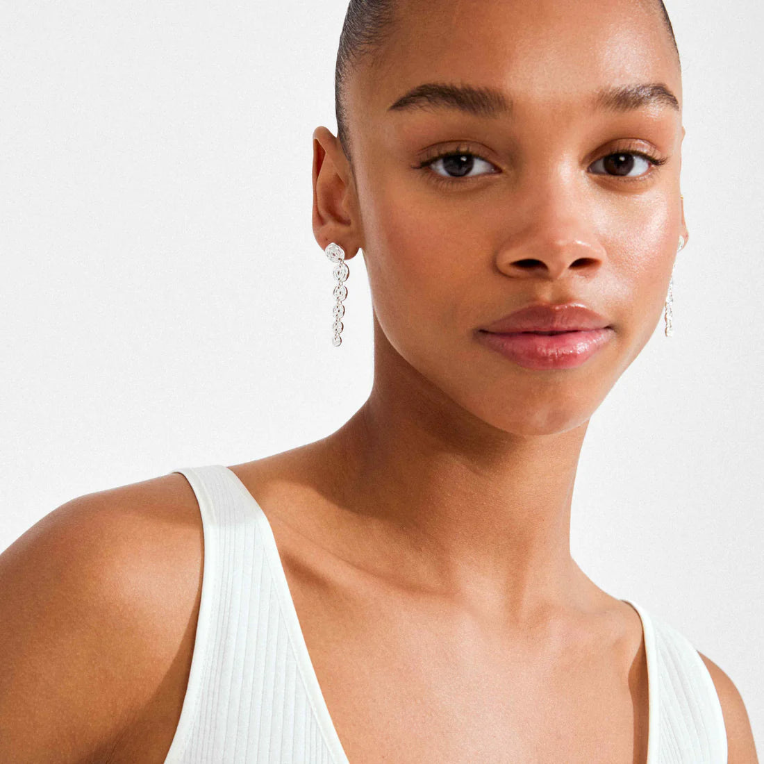 Air Medium Drop Earrings (Silver)