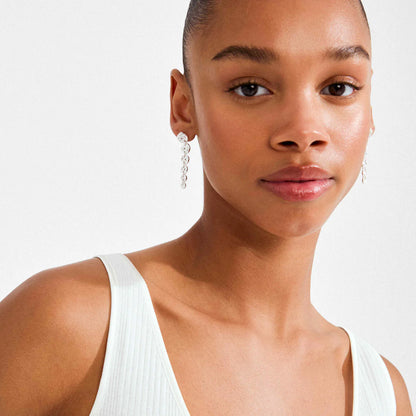 Air Medium Drop Earrings (Silver)