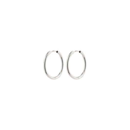 April Small Hoop Earrings (Silver)