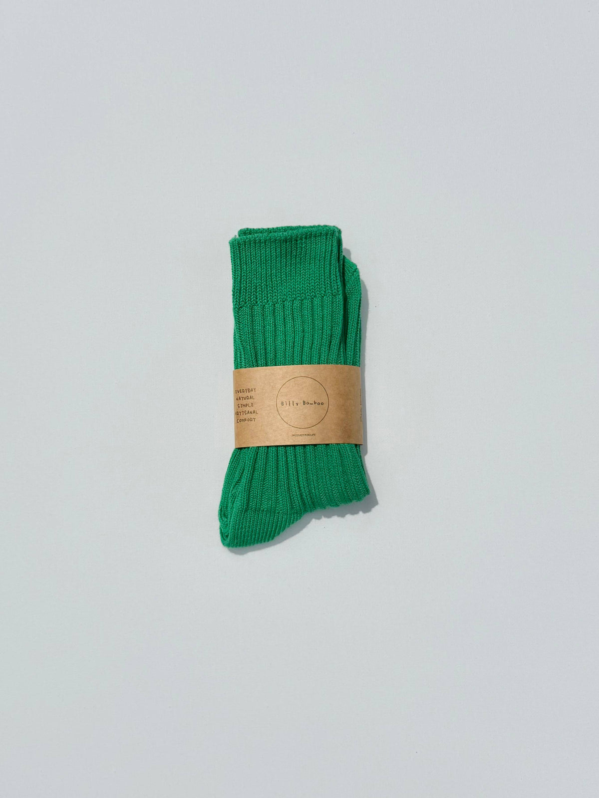 Ribbed Cotton High Socks Forest