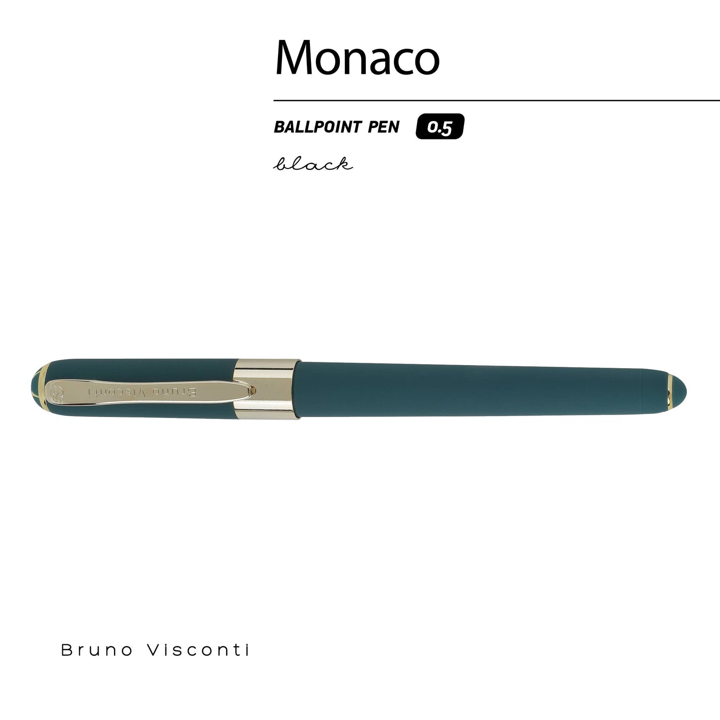 Forest Green Monaco Fine Point Soft Touch Pen, 0.5mm