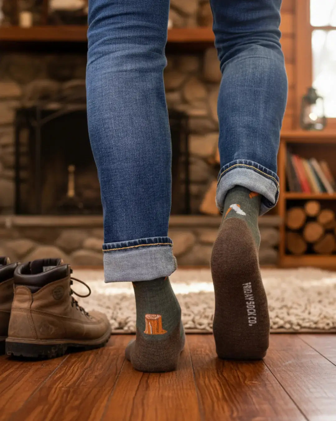 Men's Axe & Tree Merino Wool Socks