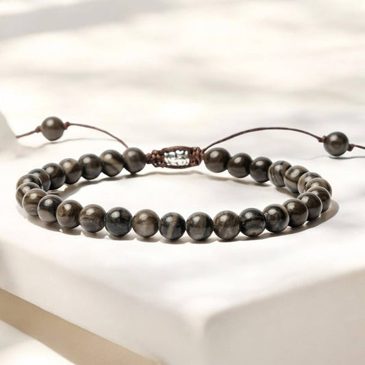 Men's Black Jasper Bracelet