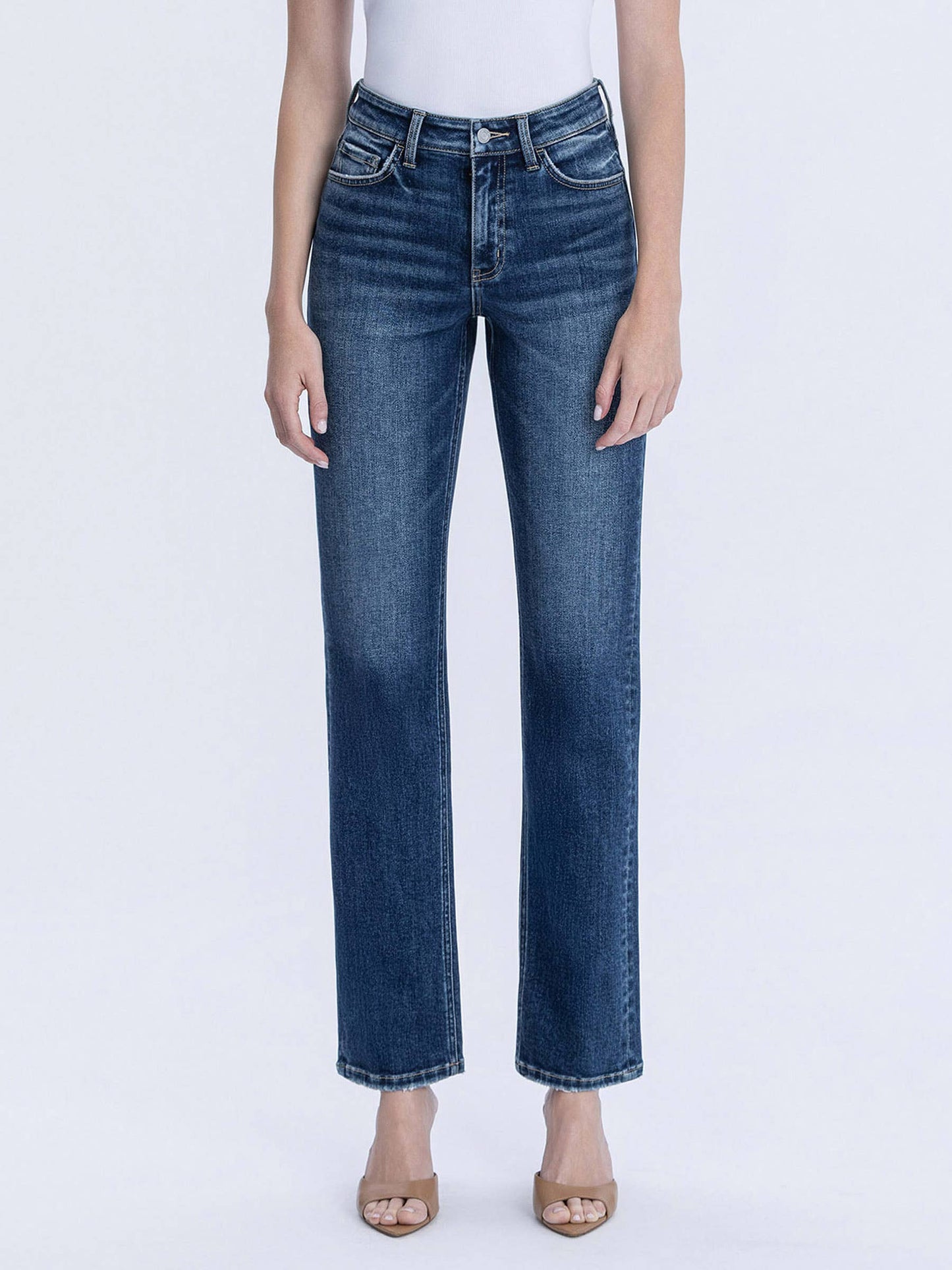 Victoria High Rise Straight Jeans (Celestial Glow)