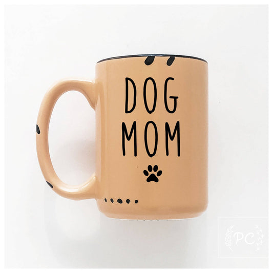 Dog Mom | Ceramic Mug  (Orange)