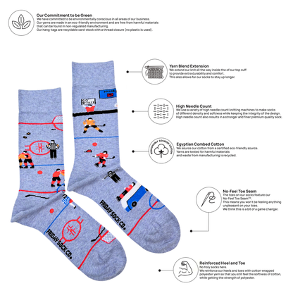 Men's Funny Hockey Mid-Calf Socks
