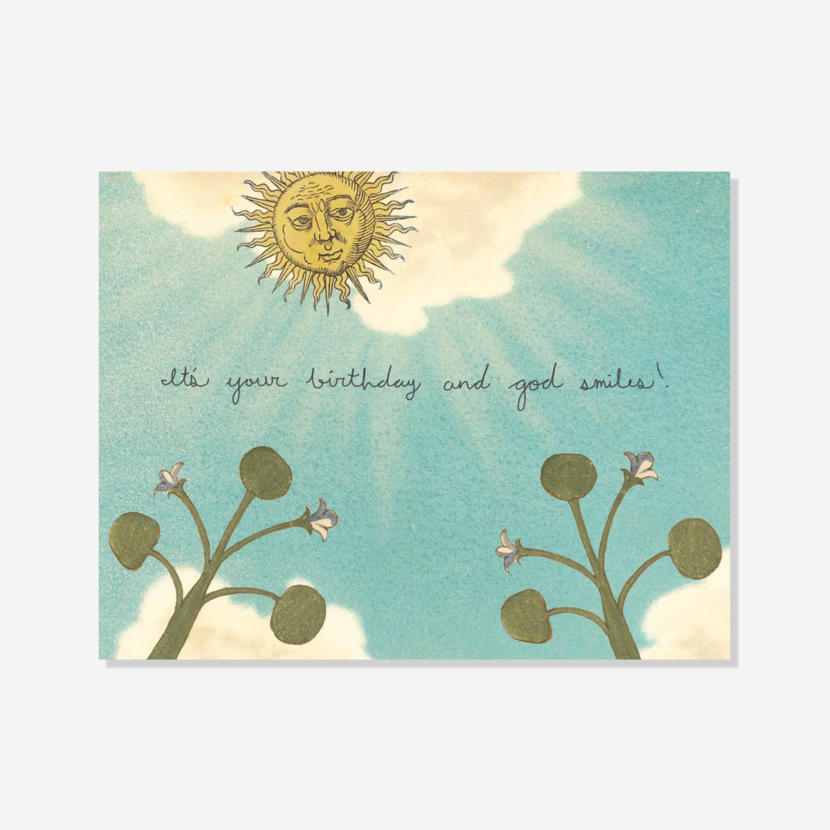 God Smiles | Vintage Birthday Card