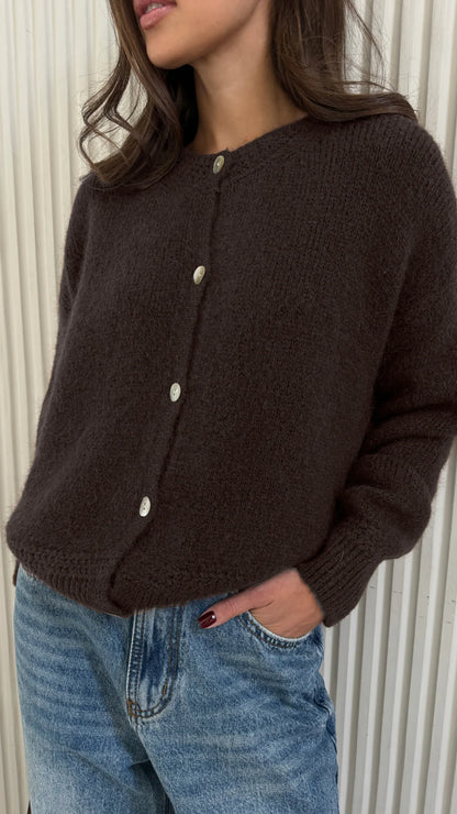 Reyna Cardigan (Dark Espresso)