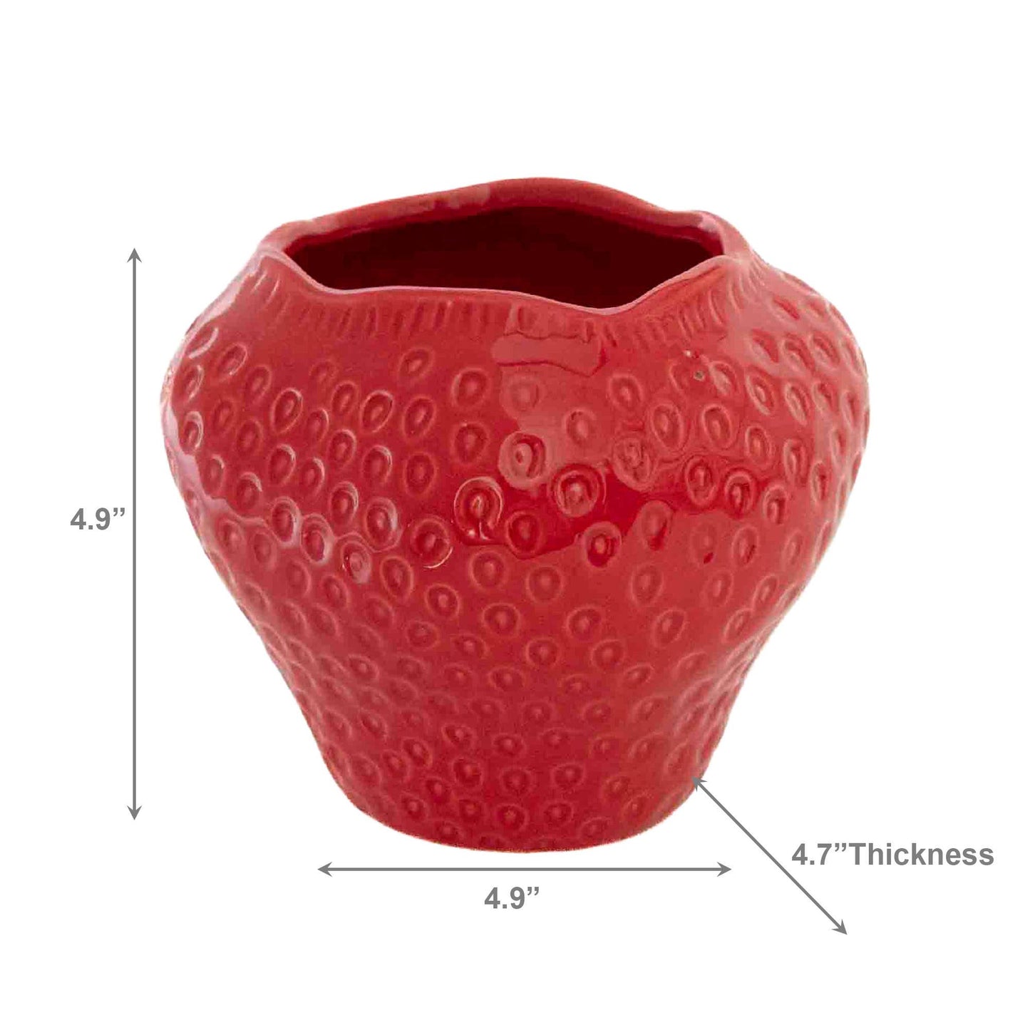 Strawberry Ceramic Planter: Large