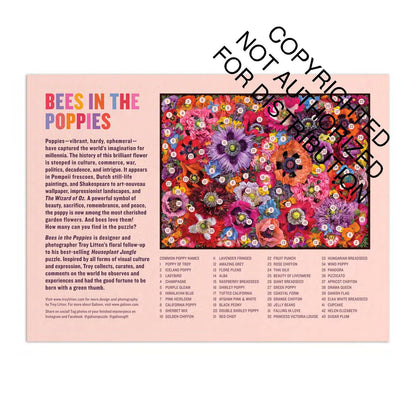Bees in the Poppies 1000 Piece Puzzle