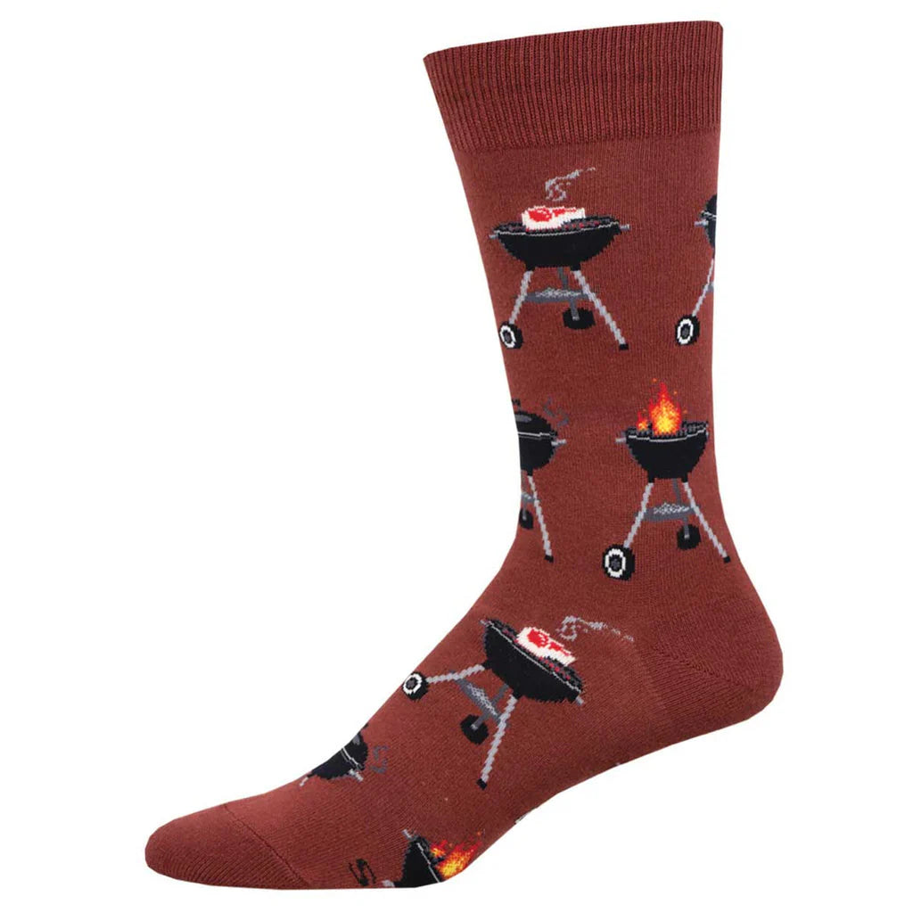 Fired Up Red Men's Crew Socks