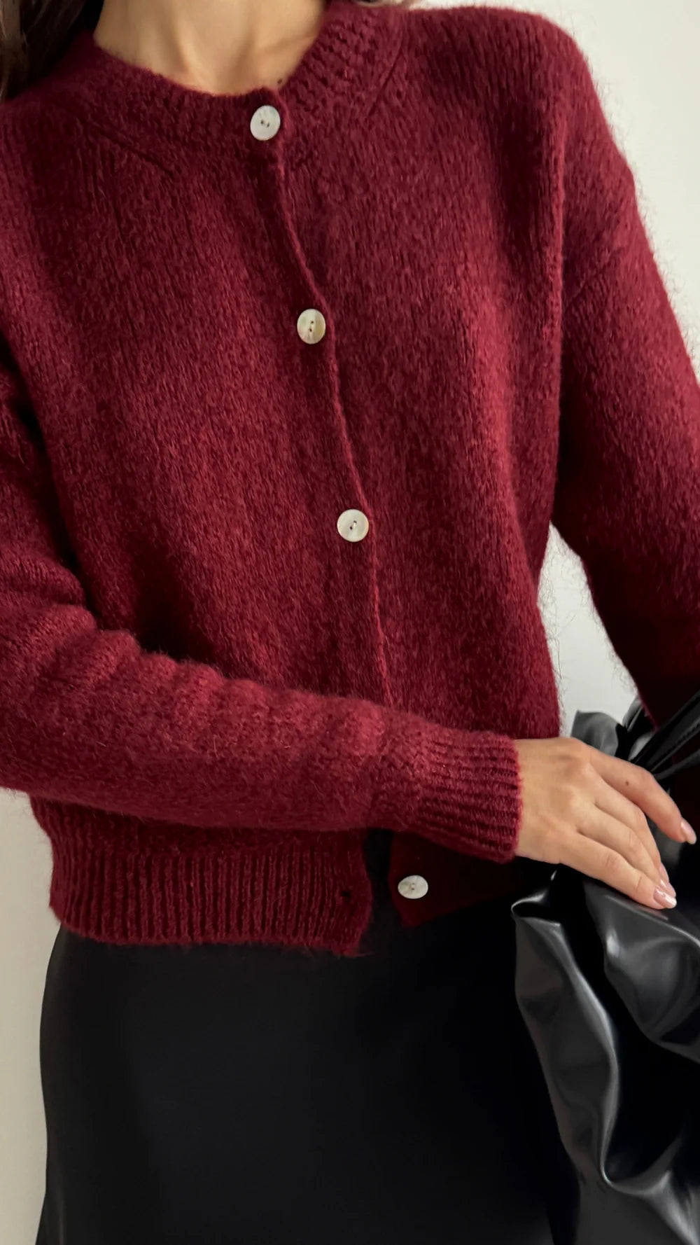 Reyna Cardigan (Dark Cherry)
