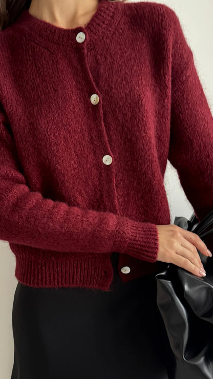 Reyna Cardigan (Dark Cherry)