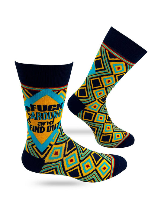 Fuck Around and Find Out Men's Novelty Crew Socks