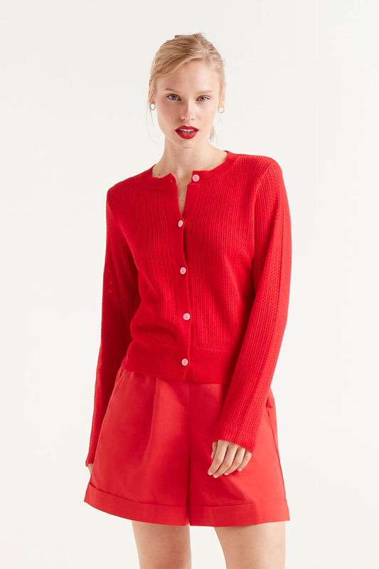 Scarlet Knit Sweater (Red)