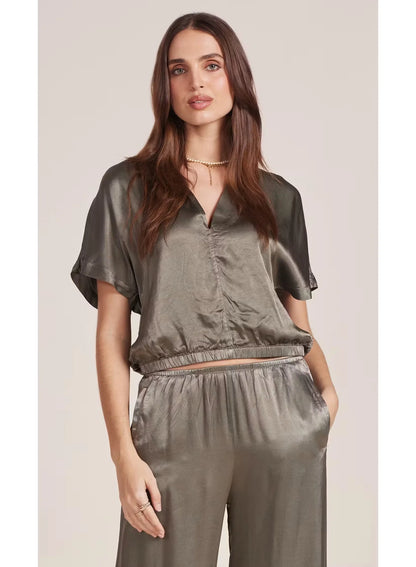 Nola Satin Top (Troops)