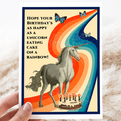 Happy Unicorn Birthday Card