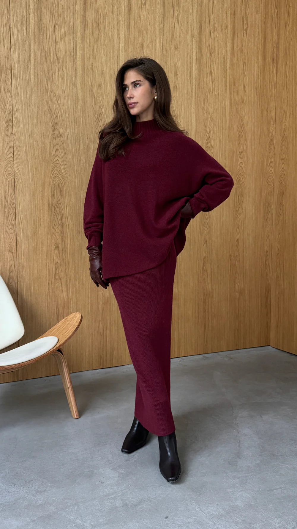 Alma Sweater (Dark Cherry)