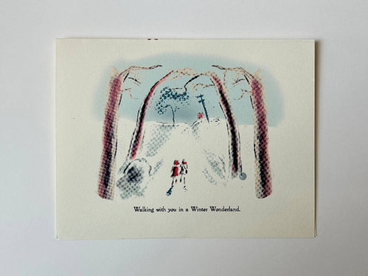 Walking in a Winter Wonderland Holiday Greeting Card