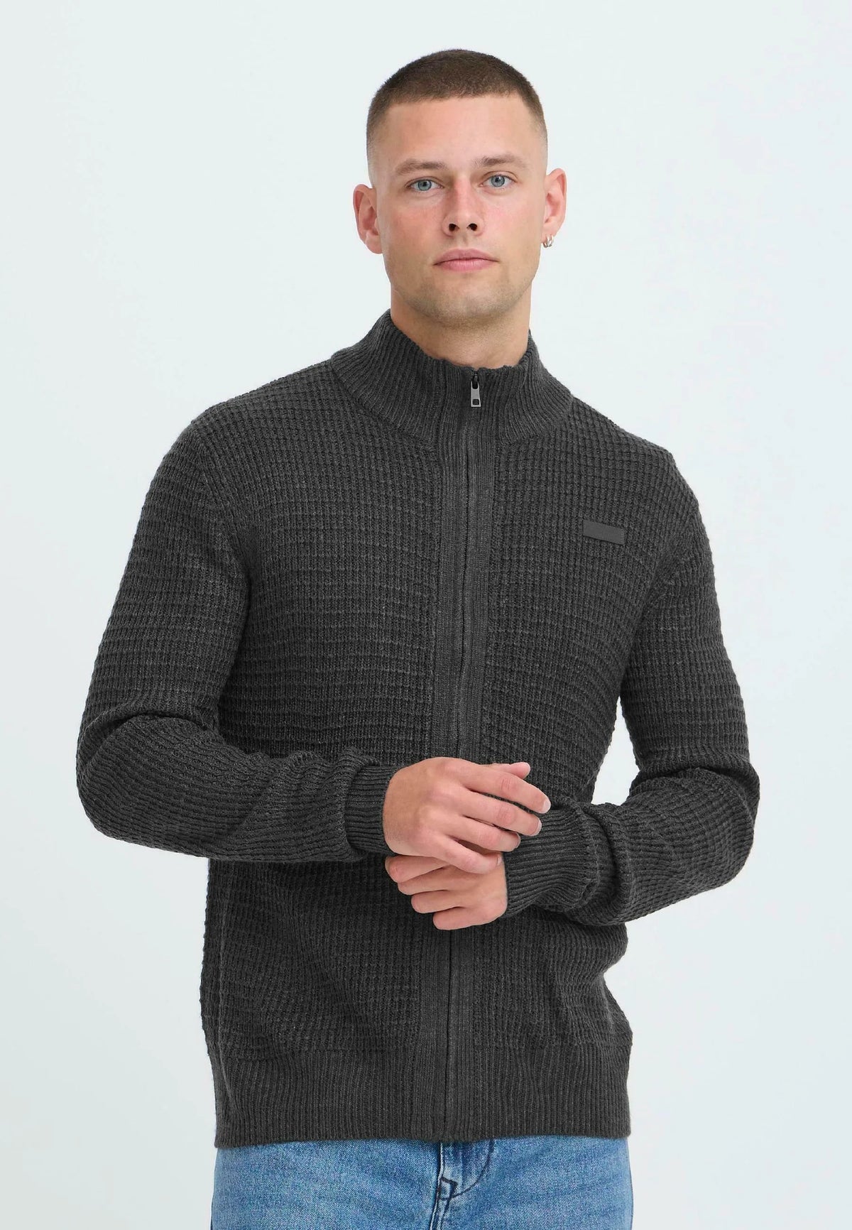 Bhpattix Zip Cardigan - Pewter Mix